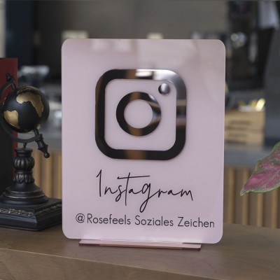 Personalized Instagram Social Media Sign | Salon Sign | Beauty Sign
