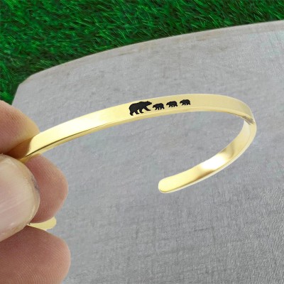 Personalisiertes Mama-Bären-Armband für Mama und Oma