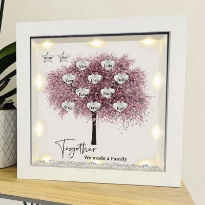 Custom Family Tree Frame With Kids Names Together We Make A Family Anniversary New Home Gift