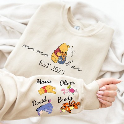 Individuelles Mama Bär Sweatshirt mit Kindernamen als Geschenkidee zum Muttertag