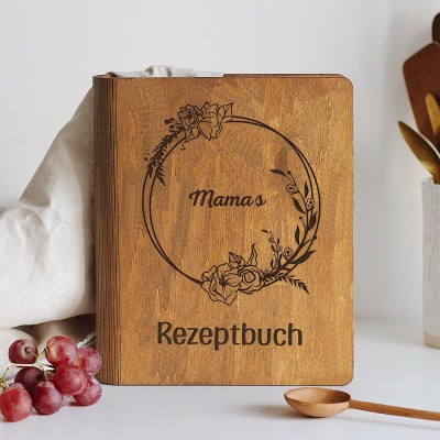 Personalisierte Familie Hölzerne Rezeptbuch Für Weihnachten Geschenk