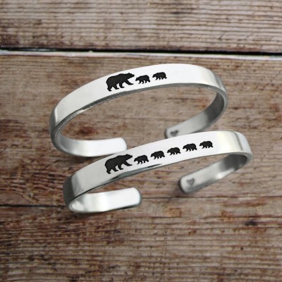 Personalisiertes Mama-Bären-Armband für Mama und Oma