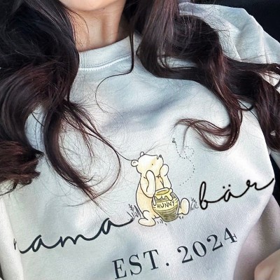 Individuelles Mama Bär Sweatshirt mit Kindernamen für Geschenkideen zum Muttertag