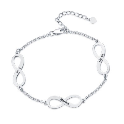 Personalisiertes Infinity Charm-Armband