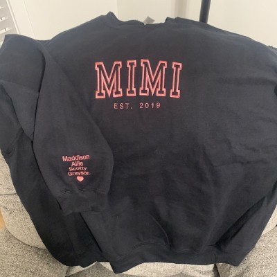 Benutzerdefinierte Mama bestickt Sweatshirt Hoodie mit Kindernamen für Muttertag Geschenkideen