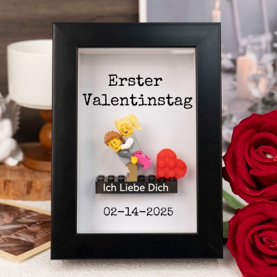 Personalisierte Figur mit Rahmen für Paar Valentinstag Geschenk