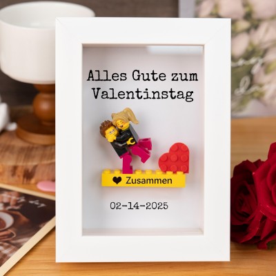 Personalisierte Figur mit Rahmen für Paar Valentinstag Geschenk