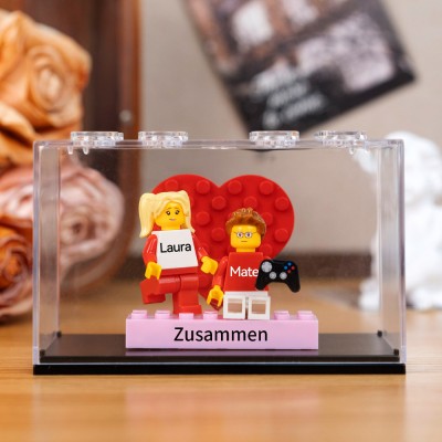 Personalisierte Kleine Figur mit Box für Paar Valentinstagsgeschenk