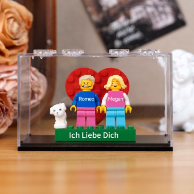 Personalisierte Kleine Figur mit Box für Paar Valentinstagsgeschenk