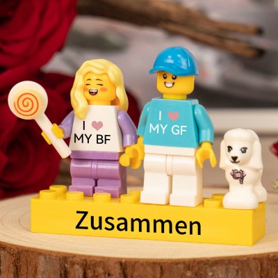 Personalisierte Kleine Figur für Paar Valentinstagsgeschenk