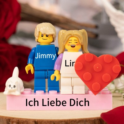 Personalisierte Kleine Figur für Paar Valentinstagsgeschenk