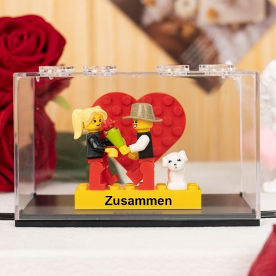 Personalisierte Kleine Figur mit Box für Paar Valentinstagsgeschenk