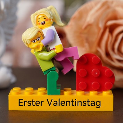 Personalisierte Kleine Figur mit Box für Paar Valentinstagsgeschenk
