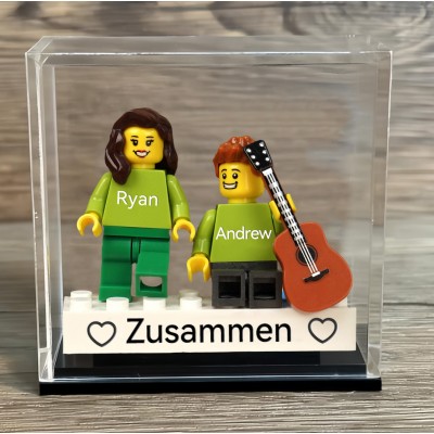 Personalisierte Kleine Figur mit Box für Paar Valentinstagsgeschenk