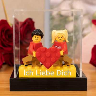 Personalisierte Kleine Figur mit Box für Paar Valentinstagsgeschenk