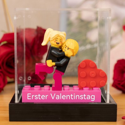 Personalisierte Kleine Figur mit Box für Paar Valentinstagsgeschenk