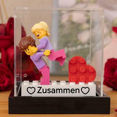 Personalisierte Kleine Figur mit Box für Paar Valentinstagsgeschenk