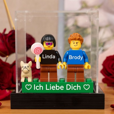 Personalisierte Kleine Figur mit Box für Paar Valentinstagsgeschenk