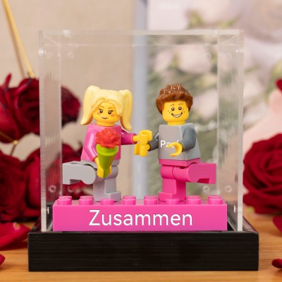 Personalisierte Kleine Figur mit Box für Paar Valentinstagsgeschenk