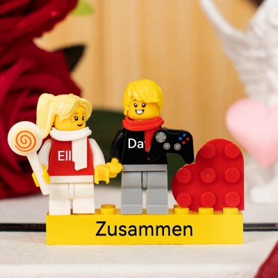 Personalisierte Kleine Figur für Paar Valentinstagsgeschenk