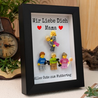 Personalisierte Kleine Figur mit Rahmen für Mama Muttertag Geschenk