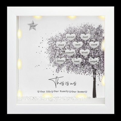 Personalisierte Stammbaum Rahmen Home Decor Weihnachtsgeschenk für Mama Oma