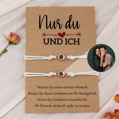 Personalisiertes Erinnerungs-Fotoprojektionsarmband für Paare zum Valentinstag