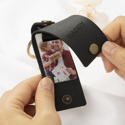 Personalisierter Foto-Schlüsselanhänger für den besten Papa