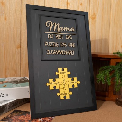 Benutzerdefinierte Mama Puzzle Zeichen mit Namen der Kinder für Mama Oma Muttertag
