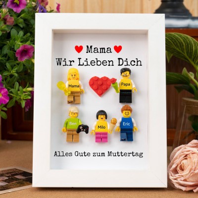 Personalisierte Kleine Figur mit Rahmen für Mama Muttertag Geschenk
