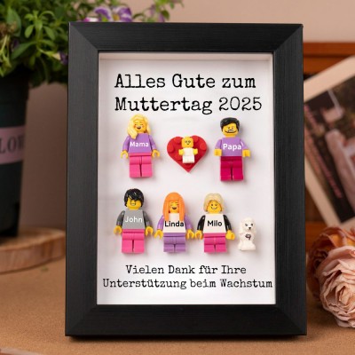 Personalisierte Kleine Figur mit Rahmen für Mama Muttertag Geschenk