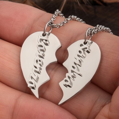 Personalisierte Paarnamenskette als Valentinstagsgeschenk