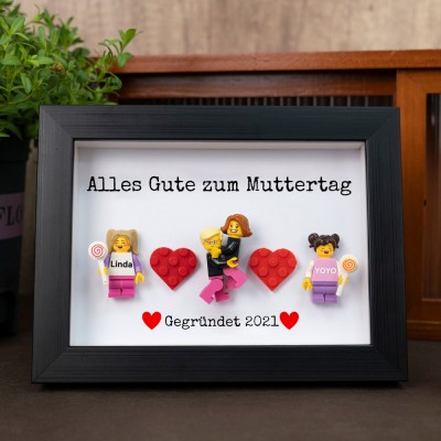Personalisierte Kleine Figur mit Rahmen für Mama Muttertag Geschenk