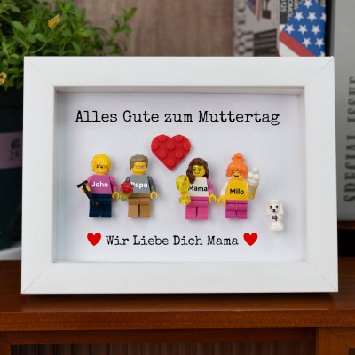 Personalisierte Kleine Figur mit Rahmen für Mama Muttertag Geschenk
