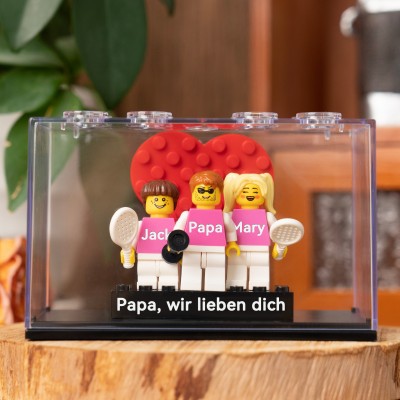 Personalisierte Kleine Figur mit Box für Papa Vatertag Geschenk