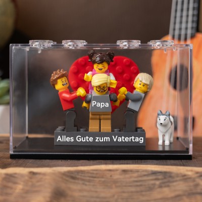 Personalisierte Kleine Figur mit Box für Papa Vatertag Geschenk