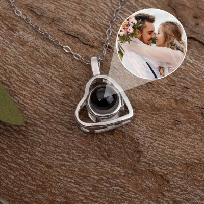 Personalisierte Erinnerungs-Fotoprojektions-Charme-Halskette