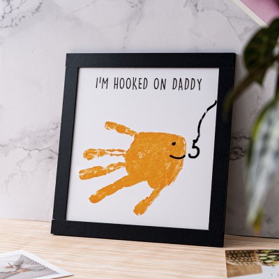 Hände Runter Kinder Kinder Handabdruck Rahmen Ich bin süchtig nach Papa DIY Geschenk