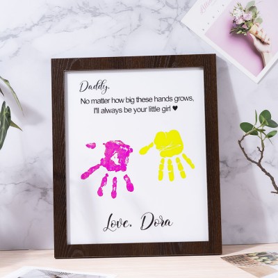 Hands Down Kinder Kinder Handabdruck Rahmen mit personalisierter Namensgravur DIY Geschenk für Papa