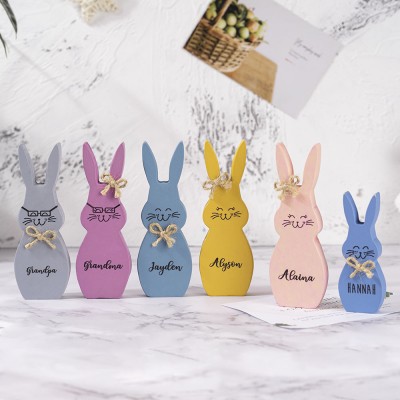 Ostern Peeps Zeichen personalisierte gravierte Name Holzhase Wohnkultur Opa Oma Geschenk