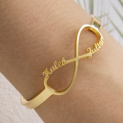 Personalisiertes Infinity-Namensarmband mit 1-6 Namen