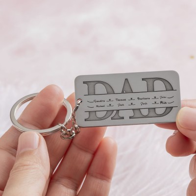 Vatertagsgeschenk personalisierte Papa Puzzle Name Gravur Schlüsselanhänger