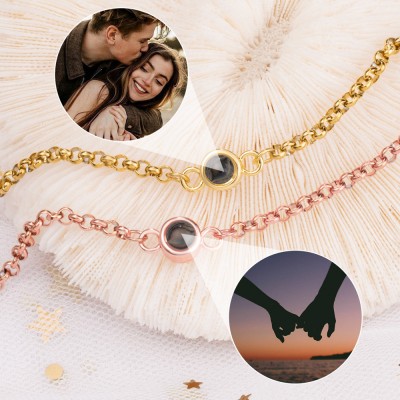 Individuelles Fotoprojektionsarmband für Valentinstag-Geschenkideen für Paare, Seelenverwandte