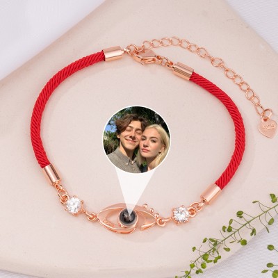 Individuelle Erinnerungs-Fotoprojektion-Charm-Armband, Valentinstag-Geschenkideen