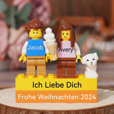 Personalisierte Kleine Figur für Paar Weihnachten Valentinstag Geschenk