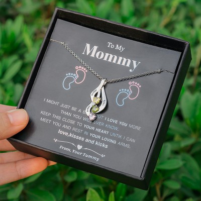 Personalisierte Familiennamen-Herz-Halskette für mein Mama-Geschenk
