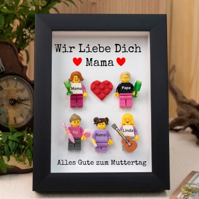 Personalisierte Kleine Figur mit Rahmen für Mama Muttertag Geschenk
