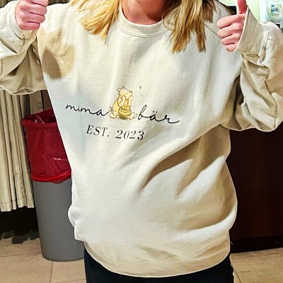 Individuelles Mama Bär Sweatshirt mit Kindernamen für Geschenkideen zum Muttertag