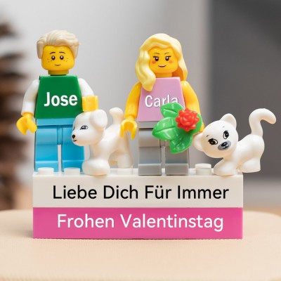 Personalisierte Kleine Figur für Paar Weihnachten Valentinstag Geschenk