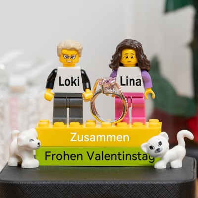 Personalisierte Kleine Figur für Paar Weihnachten Valentinstag Geschenk